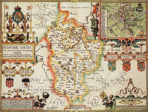 Ryco Originals Bedfordshire Historical Map 1000 Piece Jigsaw Puzzle (1610)