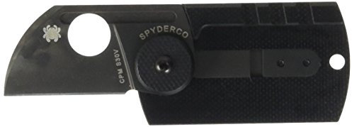 Spyderco Messer Dog Tag Folder CF Taschenmesser, Schwarz, One Size