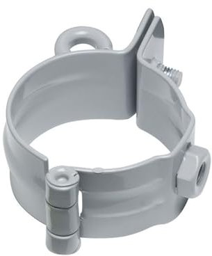 INEFA Rohrschelle mit Gewinde DN125 / 125mm, Grau Fallrohrschelle verzinkt, Dachrinnenzubehör, einfache Montage, Made in Germany