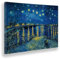 Giallobus - Gemälde - Vincent Van Gogh - Sternennacht über der Rhône - Leinwand mit Standardrahmen - 140L x 100l cm - Bereit zum Aufhängen - Moderne Gemälde