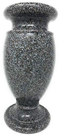 Optimum Black Granite Blumenvase für Friedhof. 25 cm hoch x 11,5 cm breit. Kunststoff, rechteckig, einfarbig, unbehandelt. Hochwertig, dauerhaft, widersteht den Elementen.