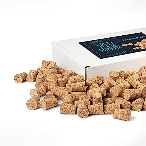 Tuuters 100x Korken für Reagenzgläser – Presskorken, biologisch abbaubar (25 x Ø 21 x 17)