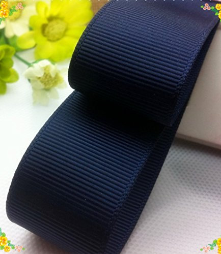 Navy Blue Grosgrain Ribbon 25mm X 10 Meters (Navy Blue) Perfect for for Gifts Wrap Sew Party, Decorations Events Dress Wedding Christmas Crafts, Bows Car, Floral Balloons Hairs, DIY, Bouquets, Cake