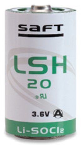 SAFT - Saft Batterie Lithium 3,6V 13Ah LSH20 D Größe - LSH 20 - Fils + Stecker 4,5 mm