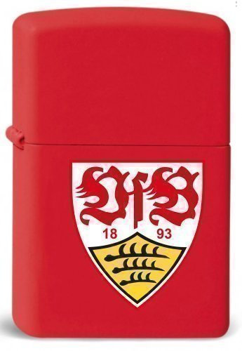 Zippo 2.004.119 Feuerzeug VfB Stuttgart - Offizielles Lizenz-Feuerzeug - Matte, rot