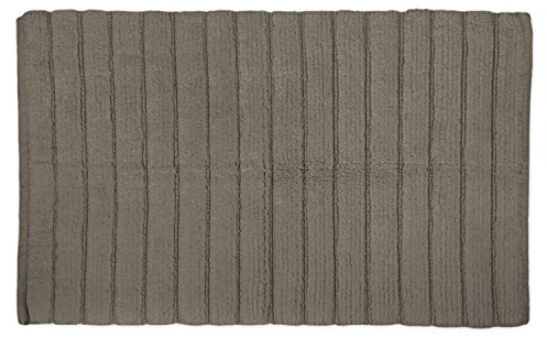 DII Ribbed Bathroom Floor Mat Collection Vor Dusche, Waschtisch, Badewanne, Waschbecken und WC platzieren, Baumwolle, Cool Brown, 1'5 x 2' (Rectangular)