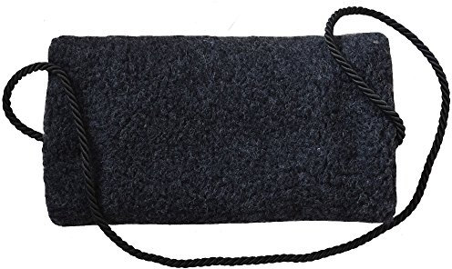 SamWo ,Schafwoll-Muff aus natürlicher Schafschurwolle mit Baumwollkordel, M-L, Anthrazit