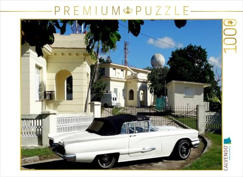 CALVENDO Puzzle Ford Thunderbird - EIN Motiv aus dem Kalender Ganz in Weiß - Elegante Oldtimer auf Kuba - | 1000 Teile Lege-Größe 64 x 48 cm Foto-Puzzle für glückliche Stunden