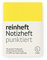 reinheft Notizheft mit Punktraster, flexiblem Softcover Umschlag und 64 Seiten Inhalt, nachfüllbar, Größe L (Gelb, L - Din A5)