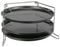 Juego de 4 bandejas de pizza antiadherentes con soporte para pizza, 3 latas con soporte para pizza Negro
