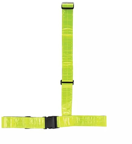 BIKE IT Sam Browne Hi Vis Reflective Safety Belt – Adjustable High Visibility Belt for Motorcyclists, Cyclists, Runners & Walkers – Reflective Night Safety Harness