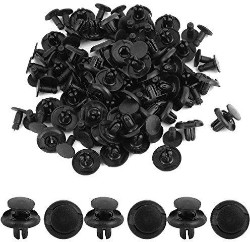 sourcing map 50 Pcs Rivet en Plastique Trou de 7.5 mm diamètre Clip de Fixation Pare-Choc Garde-Boue