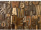 Runa Art Fototapete Holz Holzwand Buchstaben Modern Vlies Wohnzimmer Schlafzimmer - Made in Germany - 308 x 220 cm Braun 9013010b