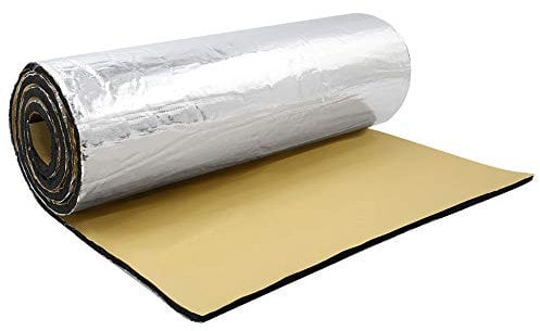 sourcing map Dämmmatte 197mil 10,76sqft Auto Aluminiumfolie Schallschutz Akustik Matte 5mm*100cm*100cm