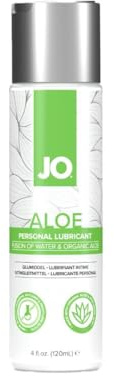 JO Natural Aloe Water Based Lubricant - pH-Balanced Personal Lubrication for Hydrating, Soothing Non-Sticky Glide - Original - 4floz / 120mL