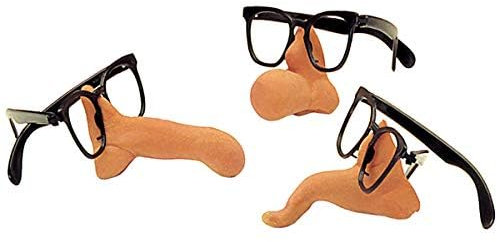 W WIDMANN MILANO Party Fashion, humorvolle Brillen mit Nasen, leicht und angenehm zu tragen, 4 einzigartige Stile, ideal für jede Gelegenheit, hochwertige Qualität, bringen Spaß in Ihren Look