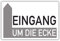 SCHILDER HIMMEL anpassbares Wegweiser Restaurant Schild 29x21cm Kunststoff mit Klebestreifen, Eingang links Ecke Nr 906 eigener Text/Bild verschiedene Größen/Materialien