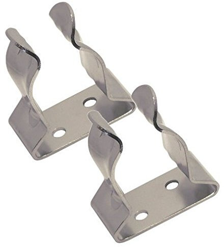 2 Stück Edelstahl Rohr Halterung A2 Bootshaken Halter (20 mm Rohr)