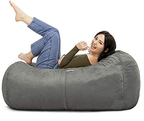Jaxx Sofa Saxx 4-Foot Bean Bag Lounger, Charcoal