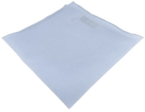 TigerTie - feines kleines Chiffon Einstecktuch in hellblau Uni - Tuch 25 x 25 cm