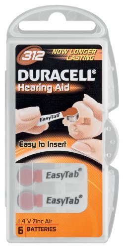 DURACELL 6 x Tipo 312 - Pile per apparecchi acustici