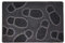 LAKO Gummimatte Dancer Fußmatte, Gummi, Schwarz, 60 x 40 x 0,8