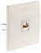 Zenitech - Toma De Teléfono RJ45 Con Fijación A Tornillo Y Garras - Compatible Con Cajas De Empotrar Estándar - Instalación Antes De Pintura - Fácil Clipado - Certificada CE - Blanca