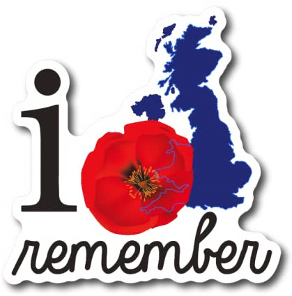 iremember Remembrance-Day-Autoaufkleber, Aufkleber für Helden – Mohn