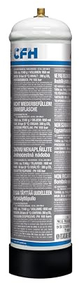 CFH Kohlendioxid CO2 KD 512 – Einweg‑Gaszylinder 390 g, 0,95 l Stahlflasche, 60 bar, M10x1 RH, Schutzgas für MAG‑Schweißen von Stahl