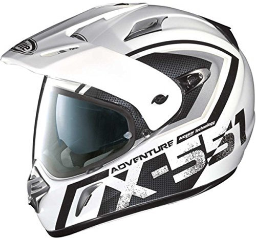X-Lite X-551 Adventure N-Com - Integralhelm, Farbe weiss-schwarz-grau, Größe S (55/56)