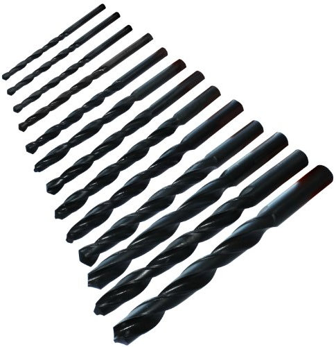 13pc HSS Imperial Drill Bit Set 1/16 - 1/4 Mixed Sizes Jobber Twist Drills H26