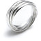 Silverly Frauen 925 Sterling Silber vier Band Interlocking russischen Hochzeits Ring