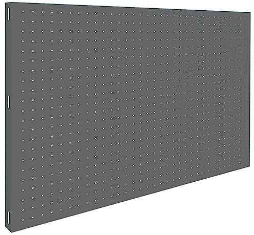 SimonRack Werkzeugwand, 8 teiliges Hakenset, 90x60x3,5 cm, Metall-Lochwand, Halterungen, Montagematerial, Grau - Simonwork