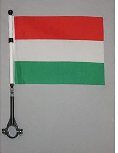 AZ FLAG - Fahrradfahne Ungarn - 21x14 cm - Ungarische Fahrradflagge 14 x 21 Cm - Fahrrad Flaggen