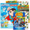 DC Studios Justice League Malbuch Bundle mit über 295 Aufklebern Specialty separat lizenzierte GWW Belohnungsaufkleber ~ Batman, Superman, Wonder Woman, Aquaman, Cyborg
