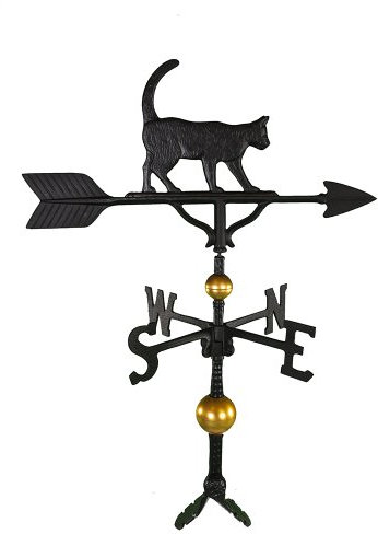 Montague Metal Products Wetterfahne mit schwarzer Katze, 81 cm