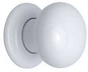 White Unsprung Mortice Knob