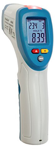 PeakTech Infrarot Thermometer -50°C …+380°C mit Warn-LED und Alarmeinstellung für Kontaktfreie Temperaturmessung, 1 Stück, P 4945