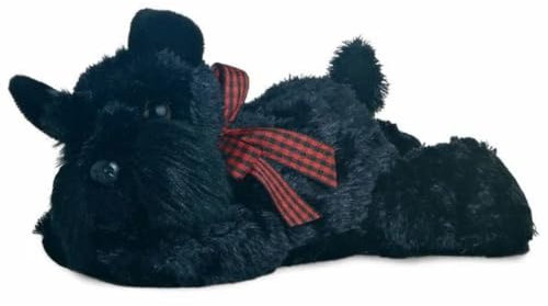 Aurora, liegender Scotty-Hund, Scottish Terrier, Plüschtier, 15 cm, Modell 60324