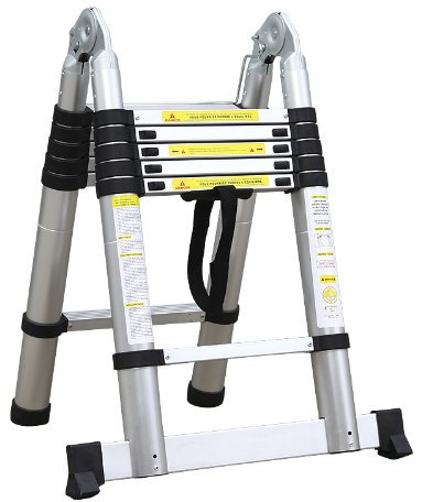 Varan Motors - DLT706B Scala/scaletta telescopica multiuso in alluminio altezza max 3,8 m dotata di 12 gradini
