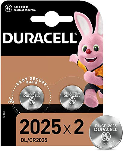 Duracell DUCR2025 - 2 batterie a bottone al litio (3 Volt)