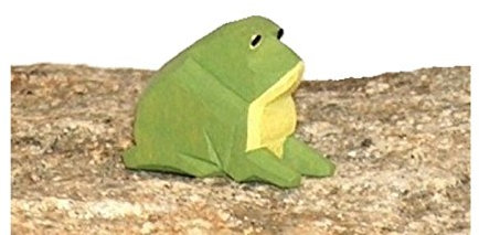 Lotte Sievers-Hahn Frosch mit Baumwollbeutel Krippenfigur