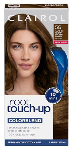 Clairol Root Touch-Up by Nice'n Easy Permanent Hair Dye, 5G Medium Golden Brown Hair Color| 100% Gray Coverage | Easy Brush Application | Matches Professional Salon Shades | Pack of 1