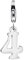 Nenalina Zahl 4 Geburtstag Karabiner Charm Anhänger für Bettelarmband aus 925 Sterling Silber 713259-000