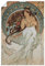 ARTLAND Wanddeko Poster & Kunstdrucke Wandposter Frau Kleid Ornamente Vier Künste Die Musik 1898 Jugendstil Alfons Mucha T7HV