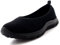 Womens Ballerina Fitness Yoga Walking Running Sports Gym Lightweight Mesh Trainers - Black/Black - UK6/EU39 - BS0107