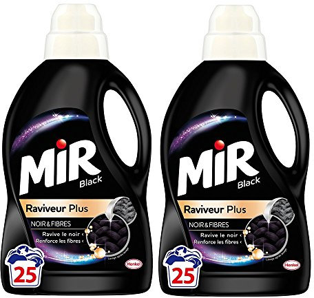 Mir Black Ravive et Répare – Lessive Liquide Noir & Couleurs Foncés – 50 Lavages (Lot de 2 x 1.5L)