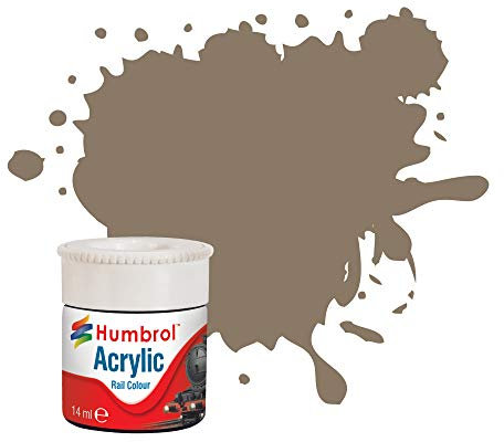 Humbrol Acryl-Lack Modellisenbahn, 14 ml Lack mit mattem Finish (grau).