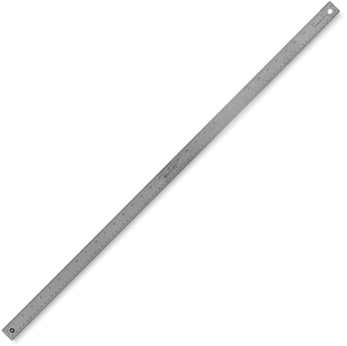 Westcott 10414 Edelstahl-Metalllineal mit rutschfester Korkunterseite, 15,2 cm