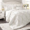 Lush Decor Bettwäsche-Set mit Rüschen, 3-teilig, mit Kissenbezügen, Polyester, Weiß, Kingsize-Bett
